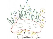 Stickdatei - Frühlingsfreunde Pilz